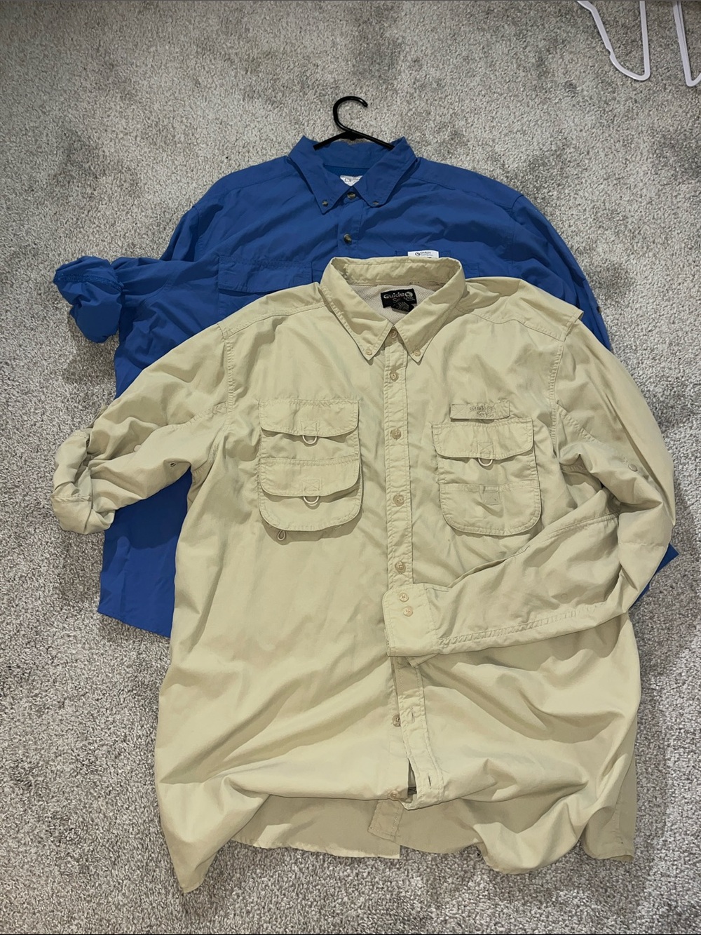 2-Guide series Nylon Mega Pocket Hunt Fishing Pfg XXL/XLT Tall Convertible Shirt